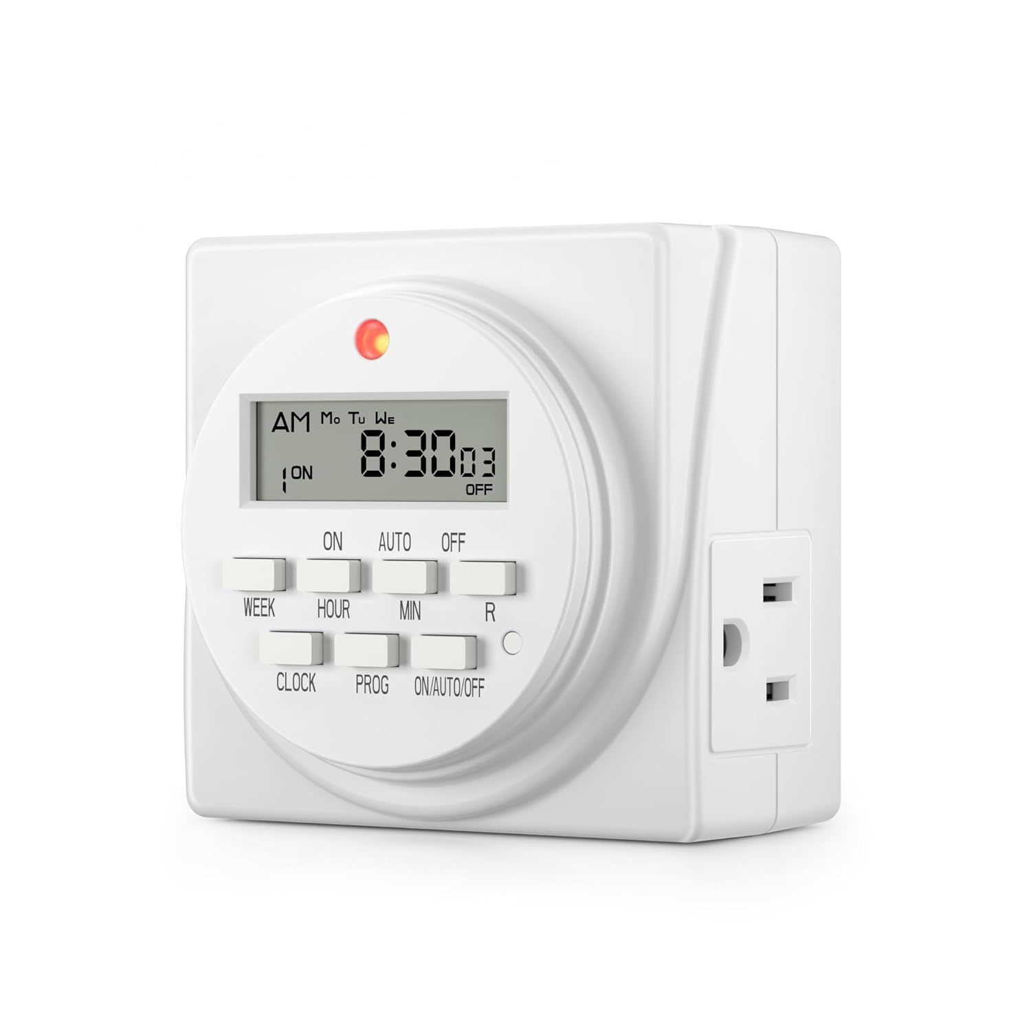 Timer Dual Outlet - 7 Day Programmable Digital Timer Outlet,