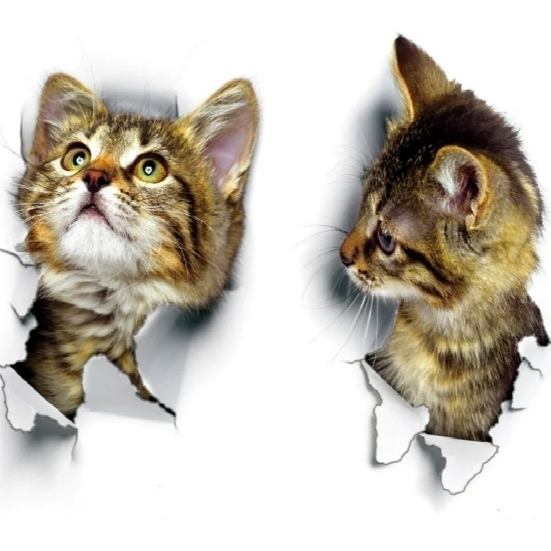 3pcs 3D Cute Cat Self-adhesive – обзор и цена Pvc Panel Background