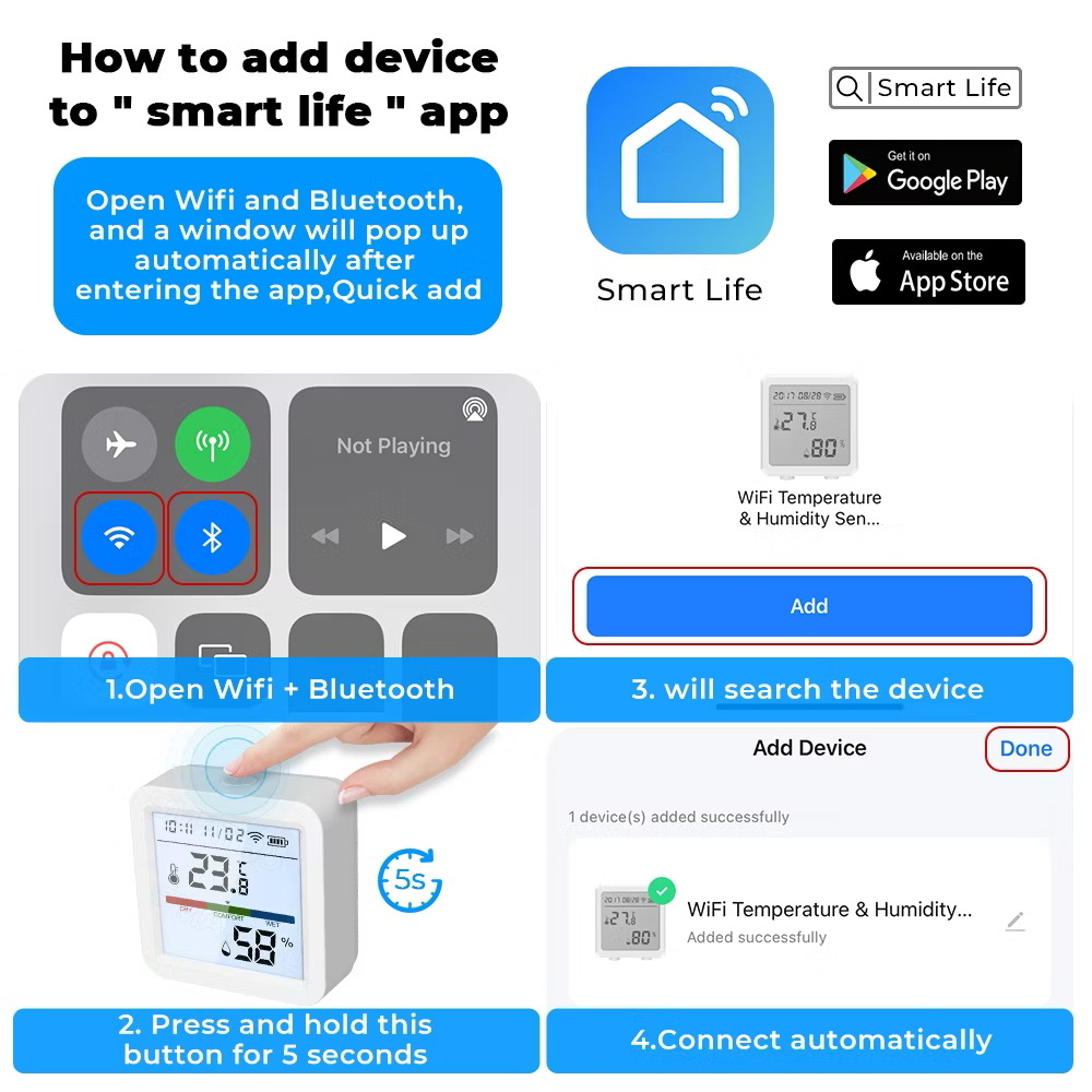 Tuya WiFi Temperature Humidity – обзор и цена Digital Hygrometer Probe