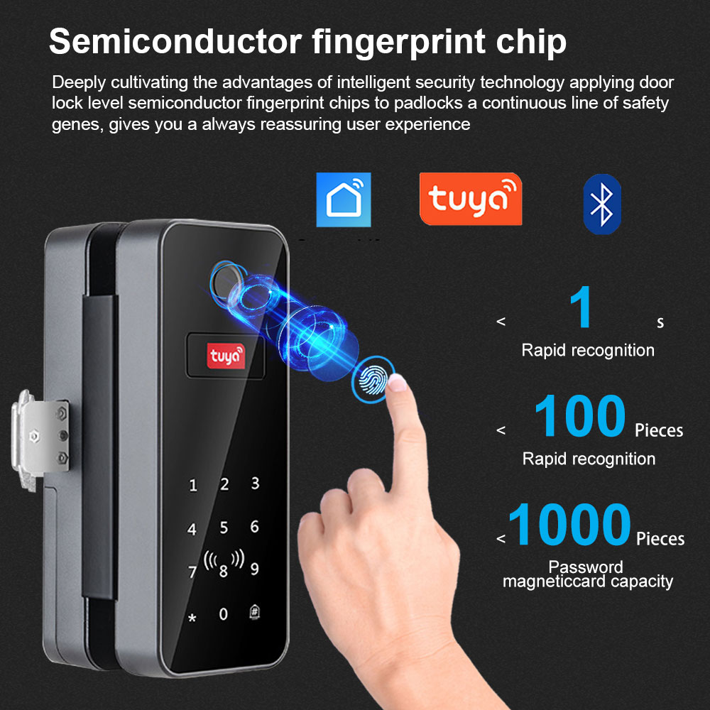 Bluetooth Electronic Glass LOC – обзор и цена Glass Door Hinge