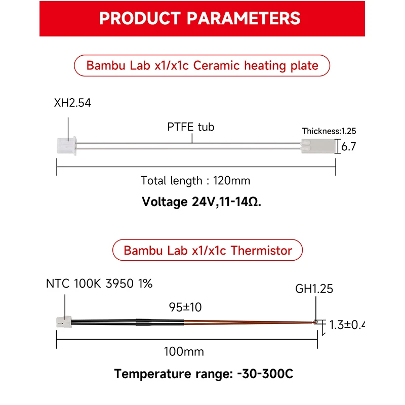 For Bambulab Hotend Heater The – обзор и цена Ceramic Heat Emitter