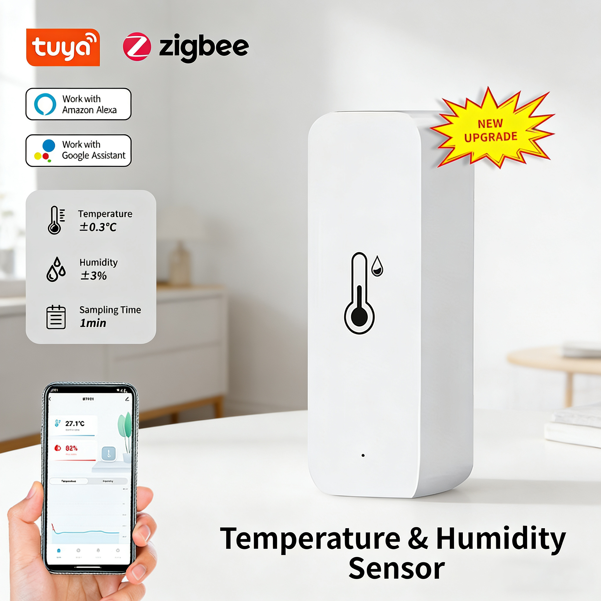New Tuya Zigbee Smart Hygromet – обзор и цена Digital Hygrometer Probe