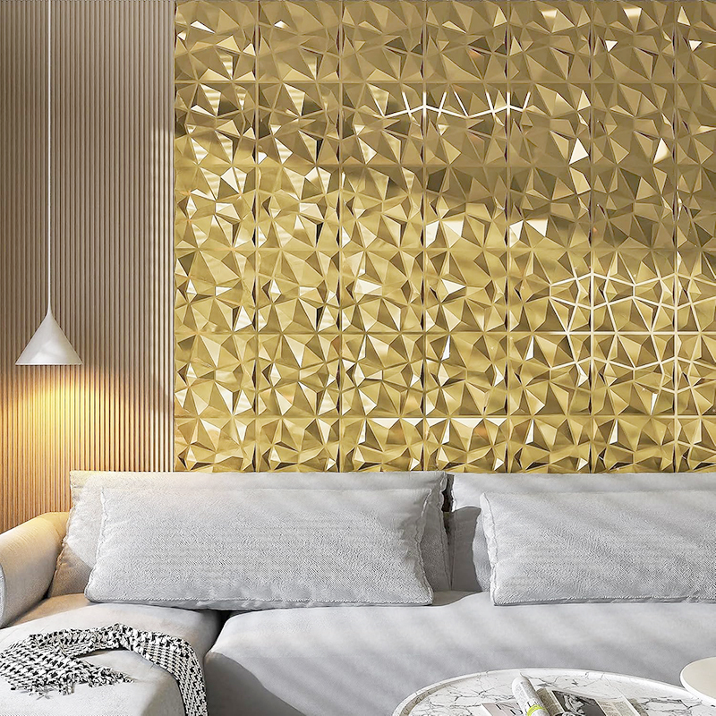 12pcs 50x50cm Champagne gold c – обзор и цена Pvc Panel Background