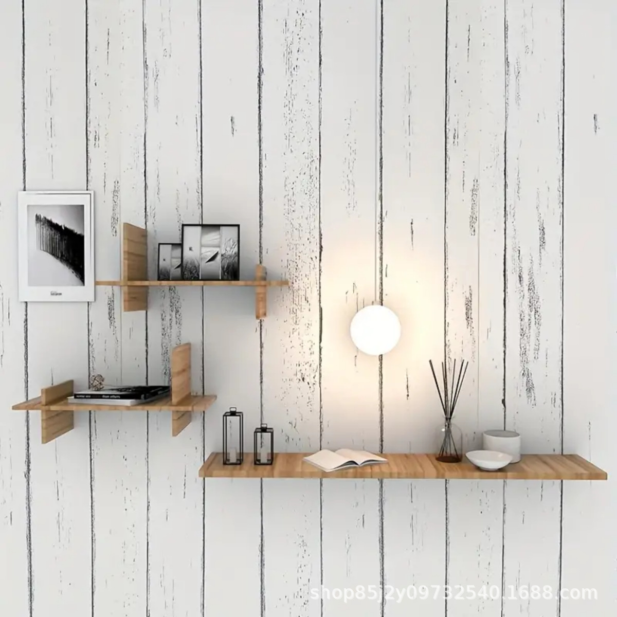 Retro White Wallpaper Wooden P – обзор и цена Pvc Panel Background