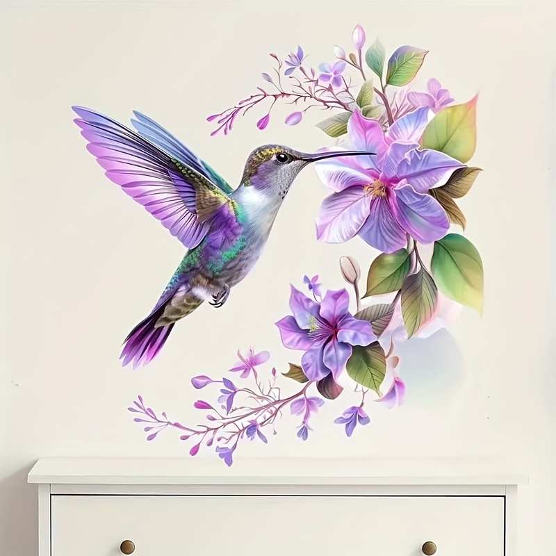 1 Purple Flower and Hummingbir – обзор и цена Pvc Panel Background