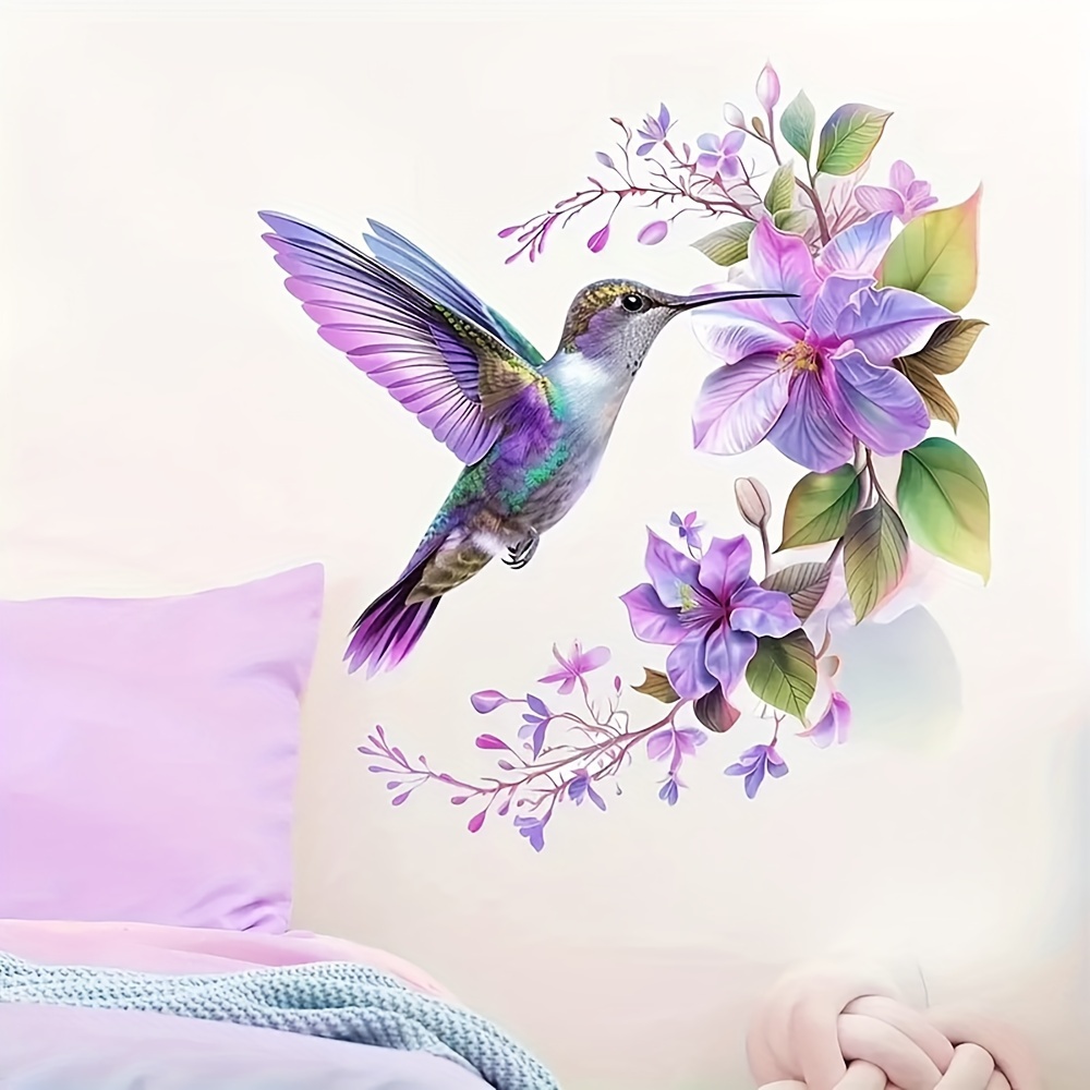 1 Purple Flower and Hummingbir – обзор и цена Pvc Panel Background