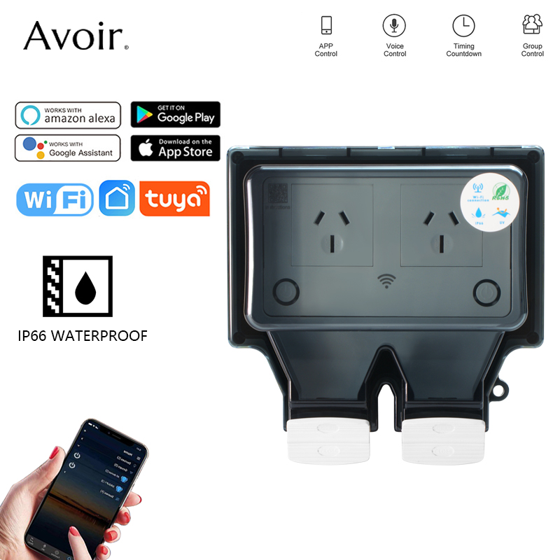 Avoir Tuya Wifi Waterproof Ele – обзор и цена Timer Dual Outlet