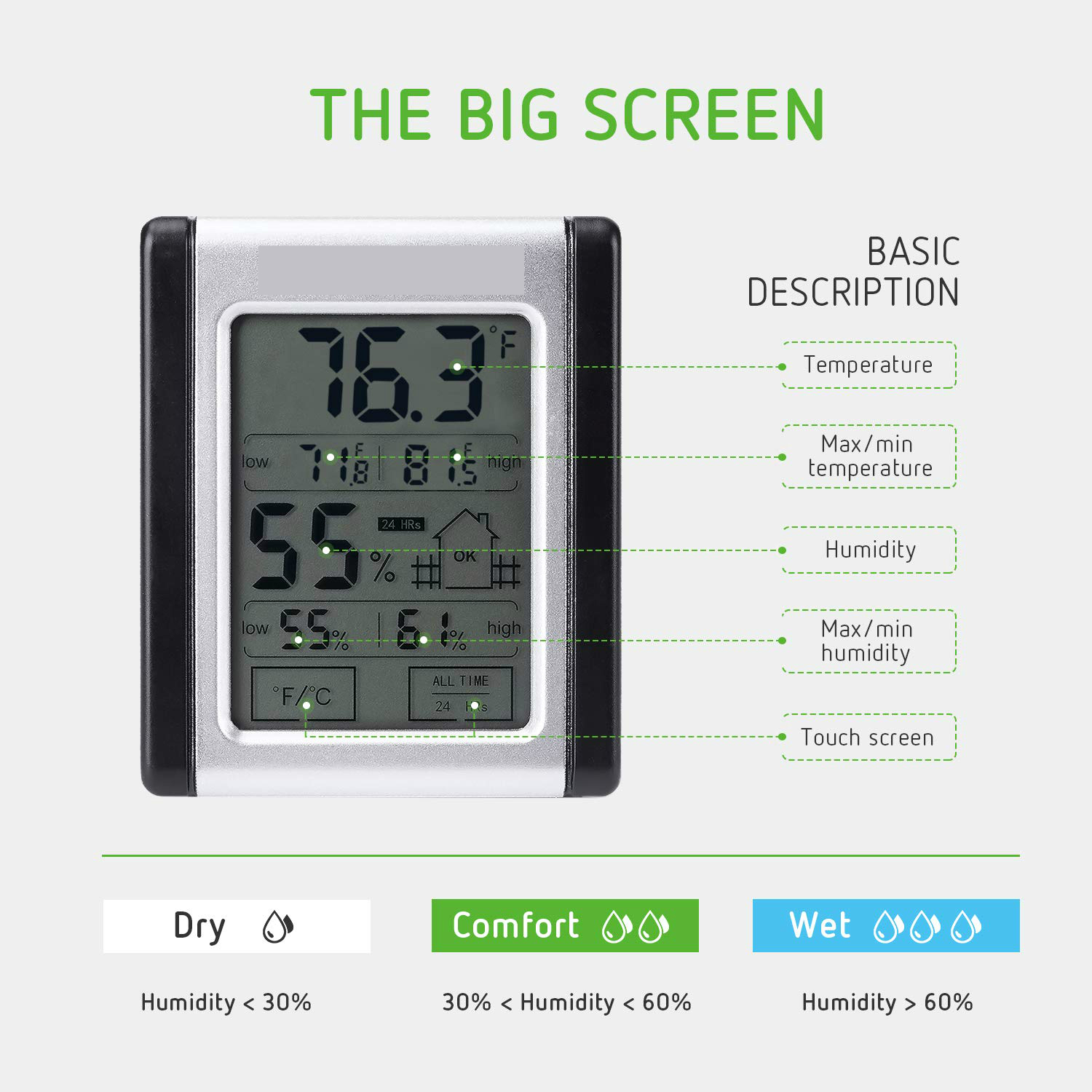 Digital Indoor Thermometer Hyg – обзор и цена Digital Hygrometer Probe