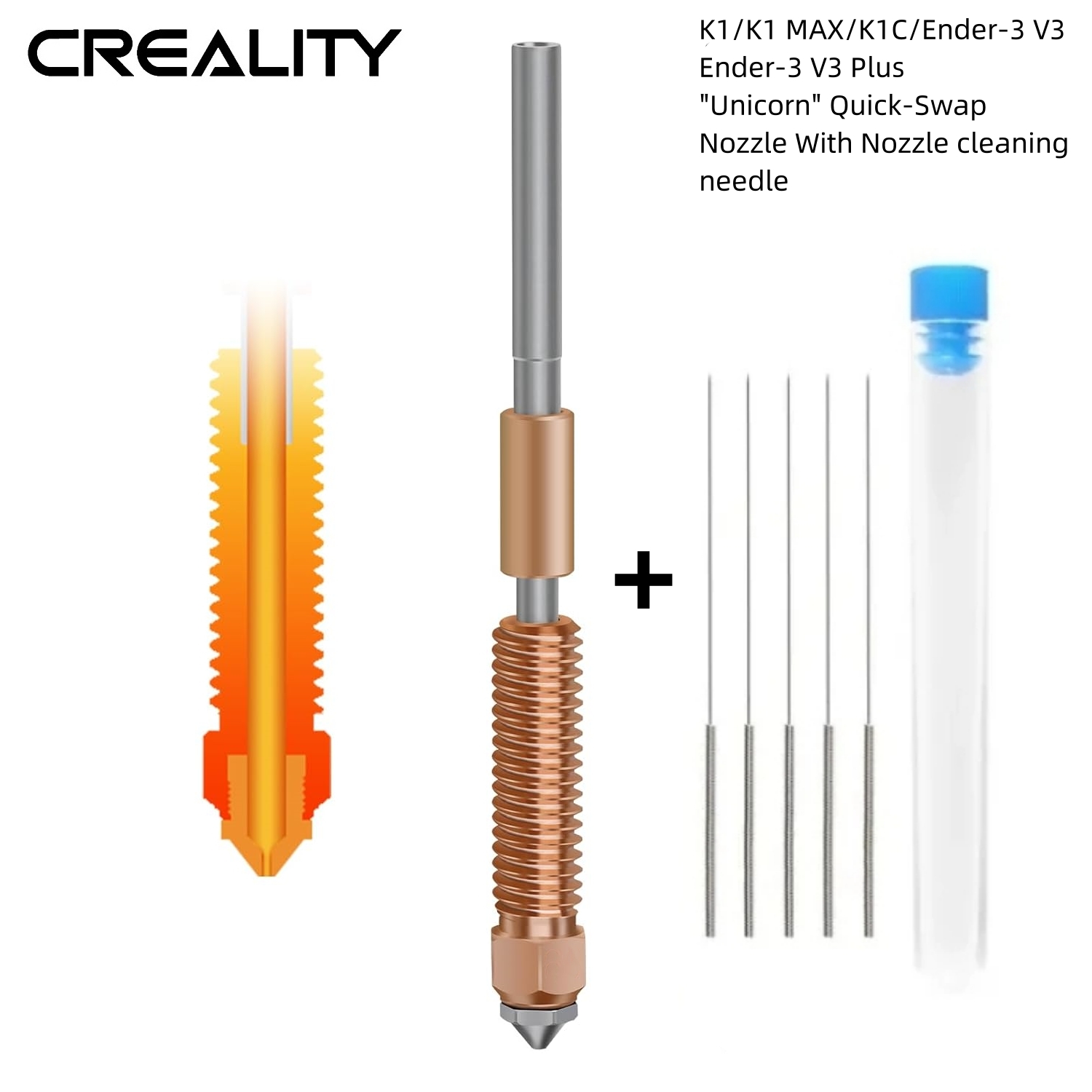 Creality K1C Nozzle Unicorn Qu – обзор и цена Ceramic Heat Emitter